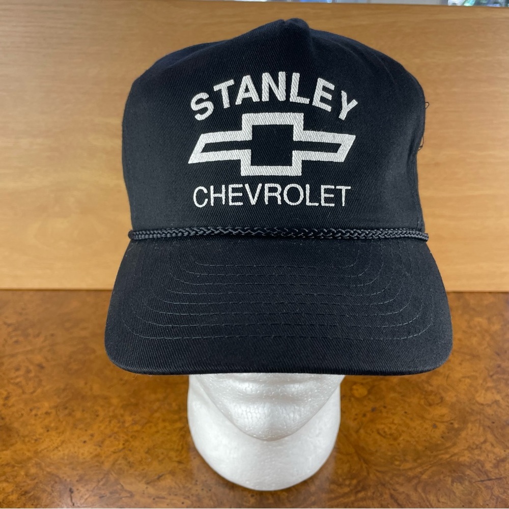 Vintage 80s/ 90s Stanley Chevrolet Rope Trucker Snapback Hat Cap